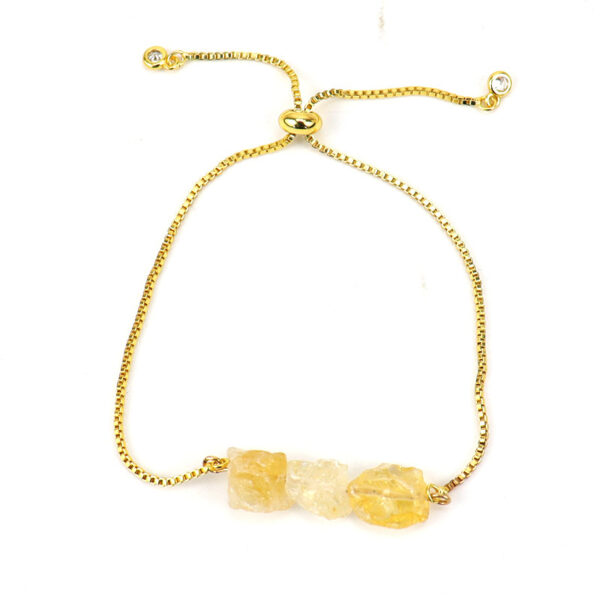 New Natural Raw Gemstone Crystal Push Pull Pull Bracelet Adjustable - Image 4