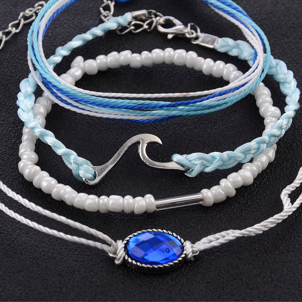 Wave blue gemstone bracelet - Image 9