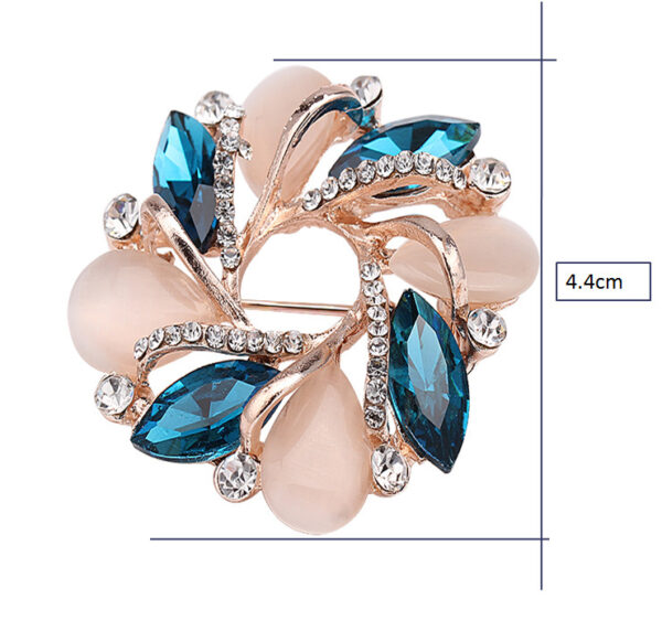 Bauhinia Brooch With Diamonds And Gemstones - Image 2