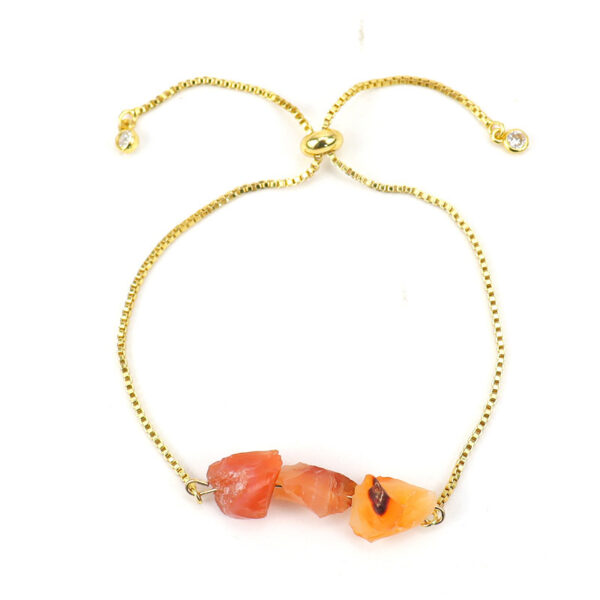 New Natural Raw Gemstone Crystal Push Pull Pull Bracelet Adjustable - Image 3