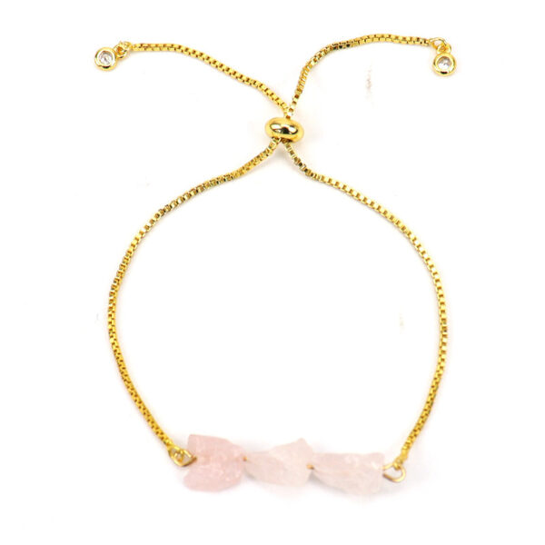 New Natural Raw Gemstone Crystal Push Pull Pull Bracelet Adjustable - Image 6