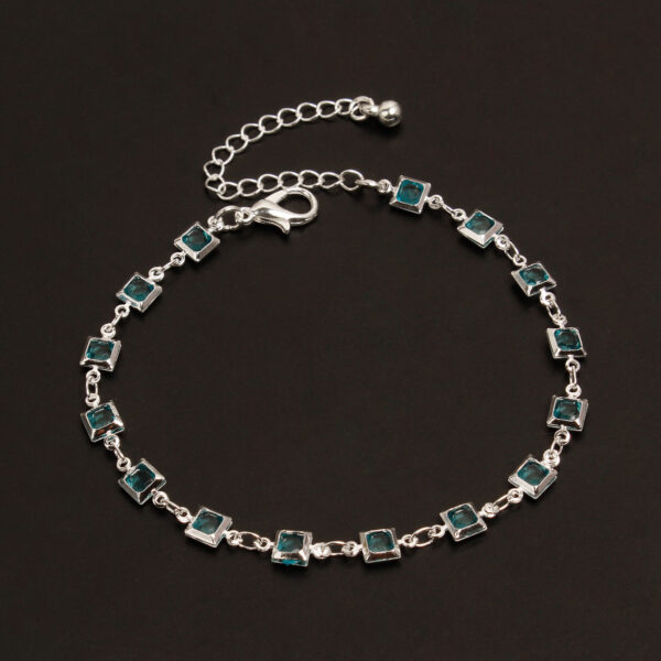 Simple Fashion Female Street Shooting Geometric Gemstone Handmade Bracelet - Image 3