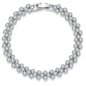 Copper Inlaid AAA Zircon Bracelet Ladies Gemstone Explosion