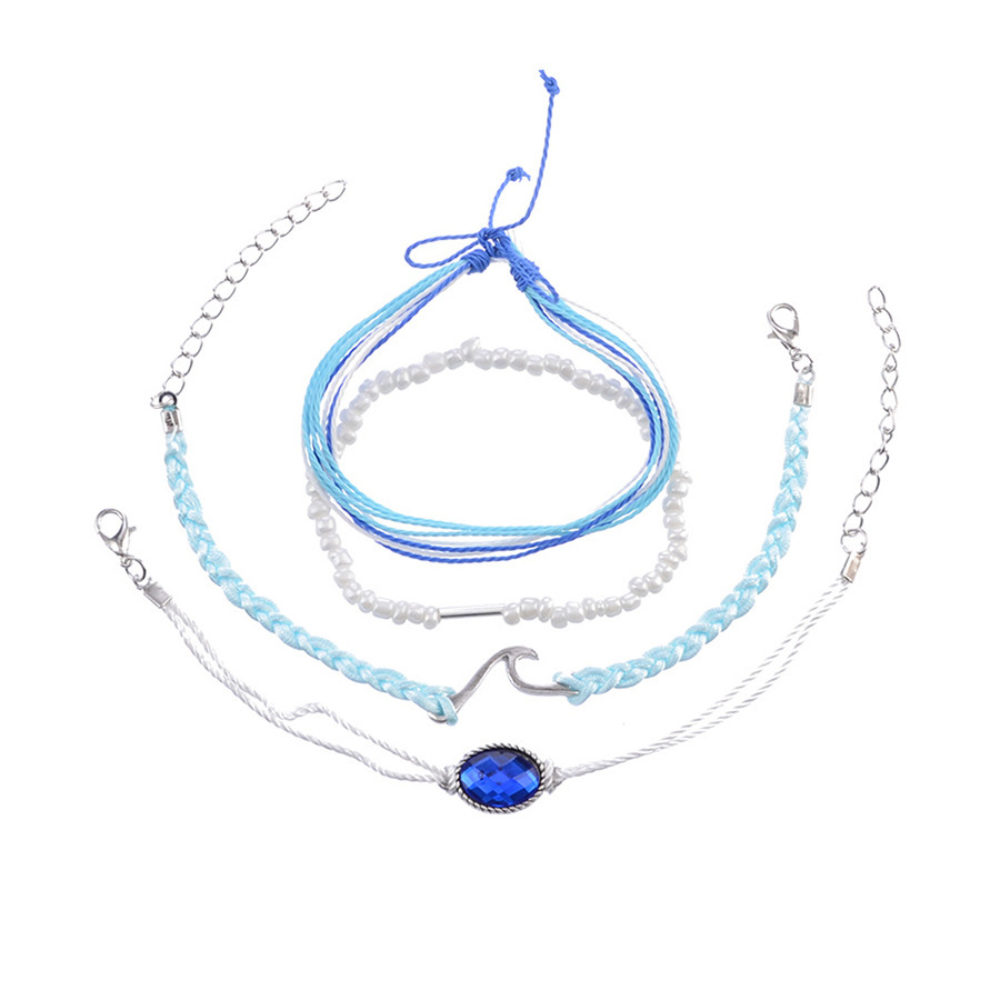 Wave blue gemstone bracelet - Image 6