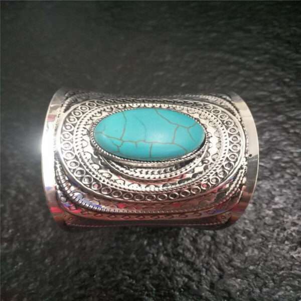 Bohemian Simple Inlaid Water Drop Gemstone Bead Claw Bracelet - Image 4