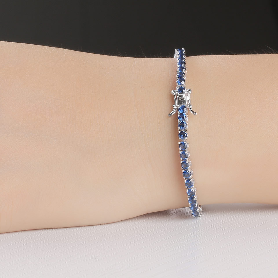 Gemstone Girls Fashion Simple Bright Silver Bracelet - Image 3