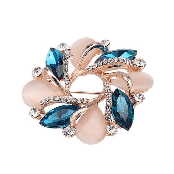 Bauhinia Brooch With Diamonds And Gemstones - Image 3