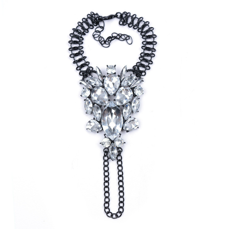 Alloy Inlaid Gemstone Bracelet Exaggerated Punk Personality Bracelet - Image 4