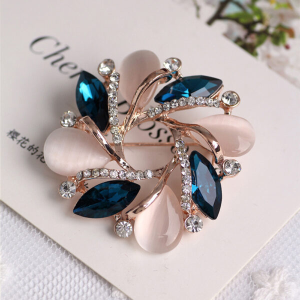 Bauhinia Brooch With Diamonds And Gemstones - Image 5