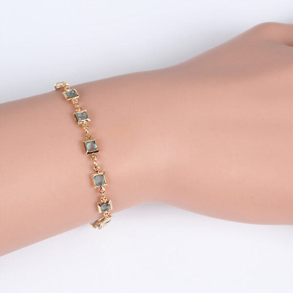 Simple Fashion Female Street Shooting Geometric Gemstone Handmade Bracelet - Image 4