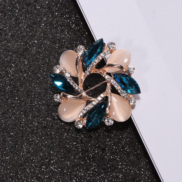 Bauhinia Brooch With Diamonds And Gemstones - Image 4