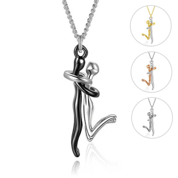 Romantic Hug Pendant Necklace - Couple Love Jewelry Gift - Image 5