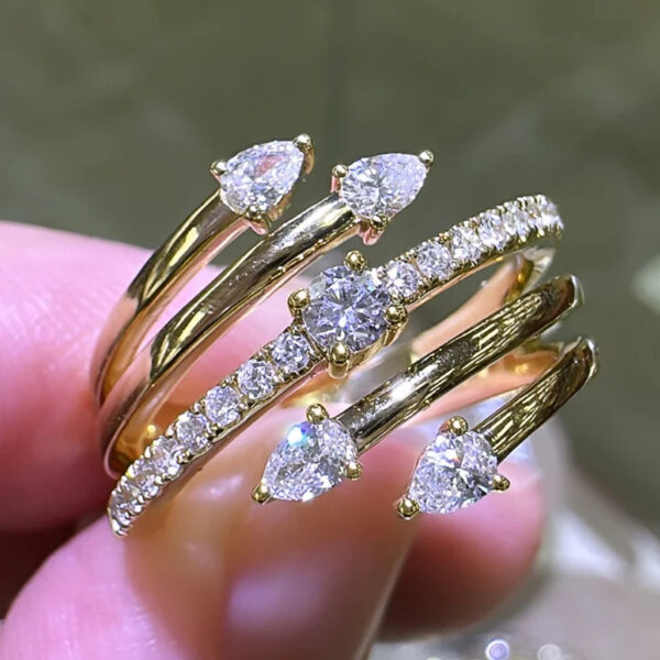 Around Starry Sky Artificial Diamond Female Ring