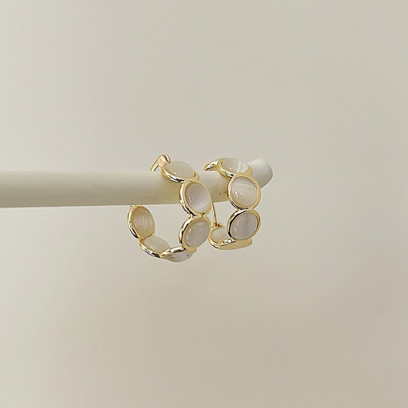 Sweet Opal Earclip Earrings Light Luxury And Simplicity - Image 6