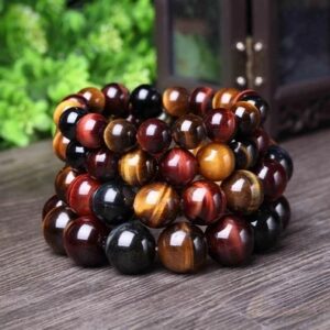 Tiger Eye Bracelet Natural Crystal Stone Buddha Bead Bracelet