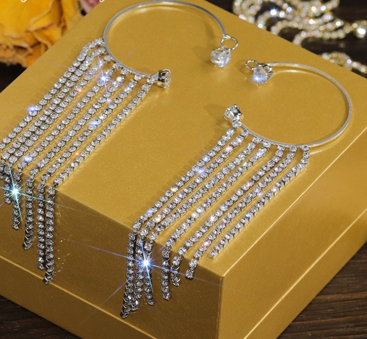 Fashionable And Simple Long Tassel Earrings - Image 5