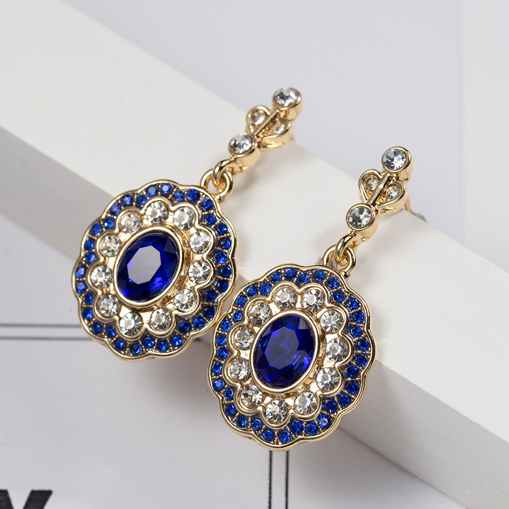 Creative Sapphire Fashion Diamond Jewelry Women's Earrings - Image 3