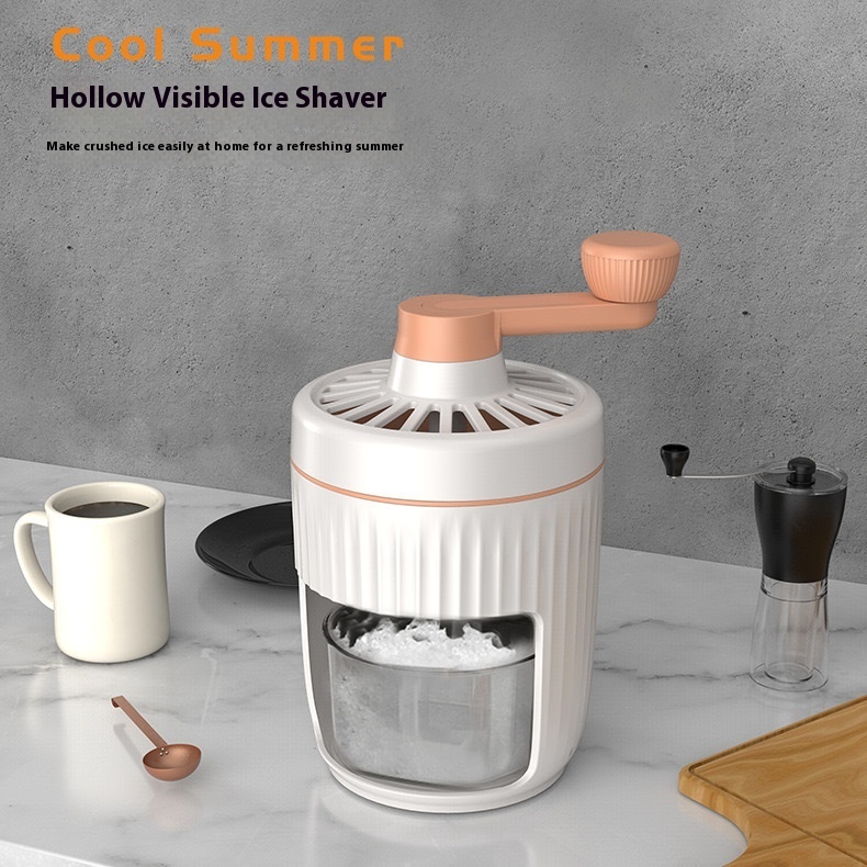 Hand-cranked Ice Shaving Machine Small Household Ice Crusher Hand-cranked Smoothie Machine Hail Ice Machine Kitchen Gadgets - Image 6