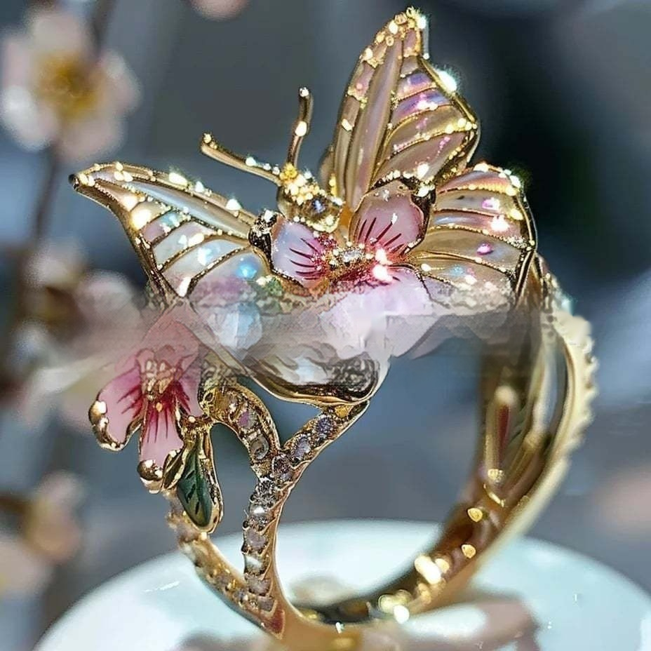 Jewelry Ring Butterfly Ring Boutique Decoration - Image 6