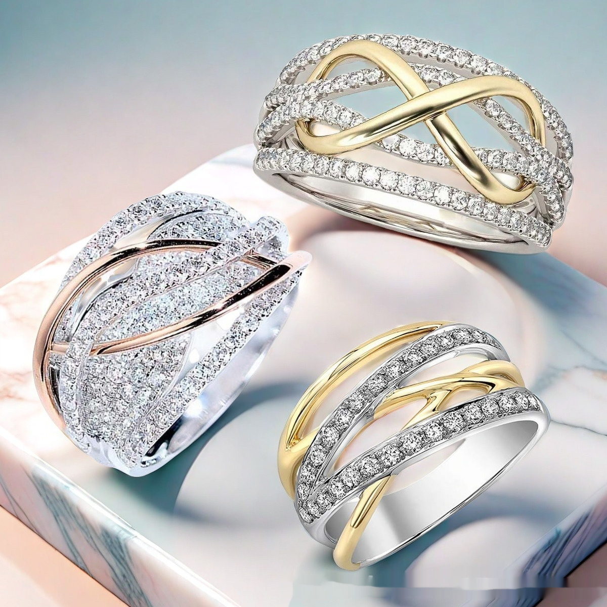 Unique And Exquisite Line Winding Design Ring