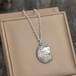 Retro Style Hedgehog Silver Alloy Pendant Necklace