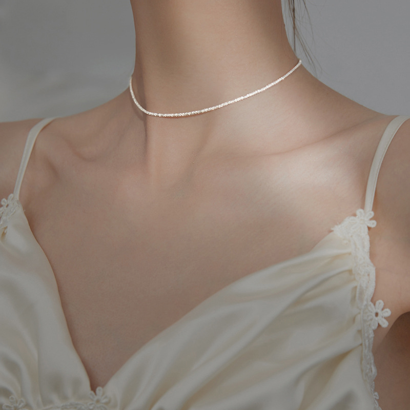 Necklace Female Clavicle Chain Starry Sterling Silver Necklace