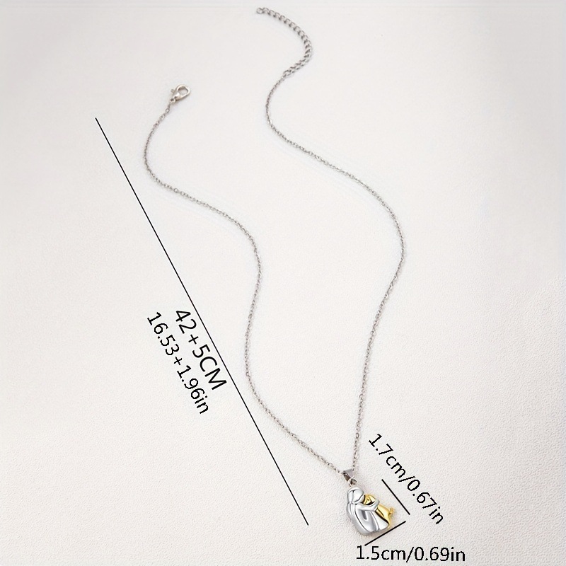 Fashion Little Girl And Dog Hug Necklace - Image 3