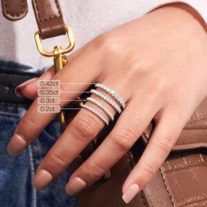 S925 Sterling Silver Semi-inlaid Moissanite Ring