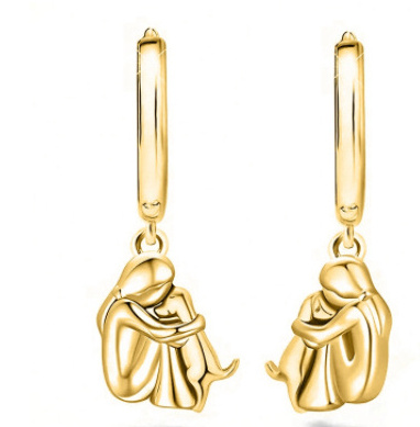 Fashion Little Girl And Dog Hug Necklace - Image 10