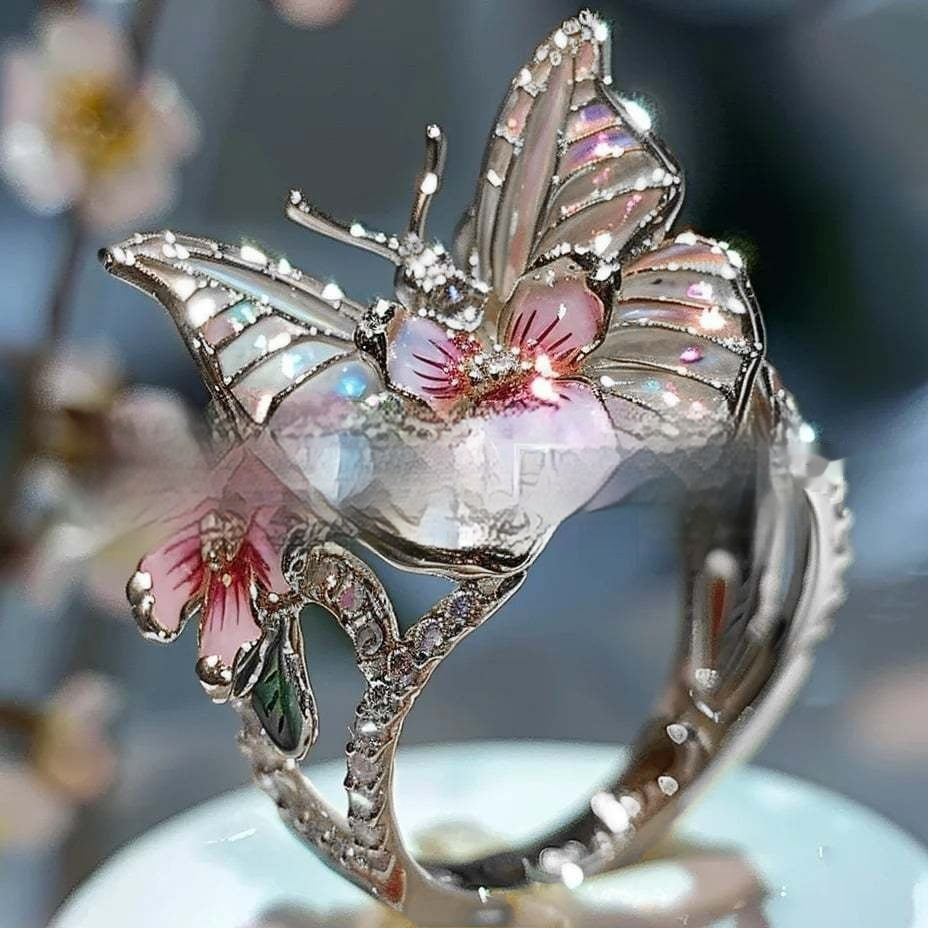 Jewelry Ring Butterfly Ring Boutique Decoration - Image 8