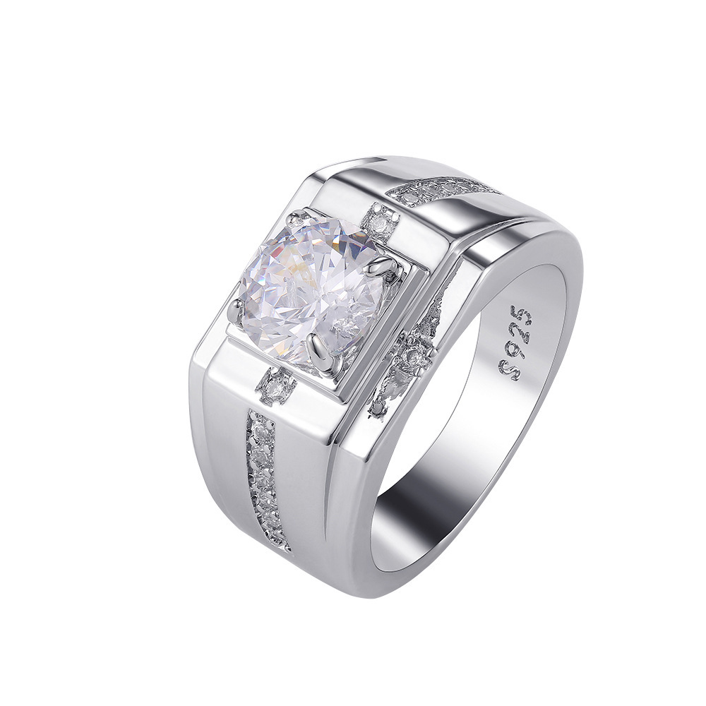 Fashion Diamond Business Men's Ring - Image 5