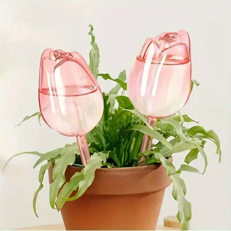 Pink Tulip Plant Watering Balls Suitable For Indoor And Outdoor Plants Automatic Plant Drippers Automatic Watering - Image 5