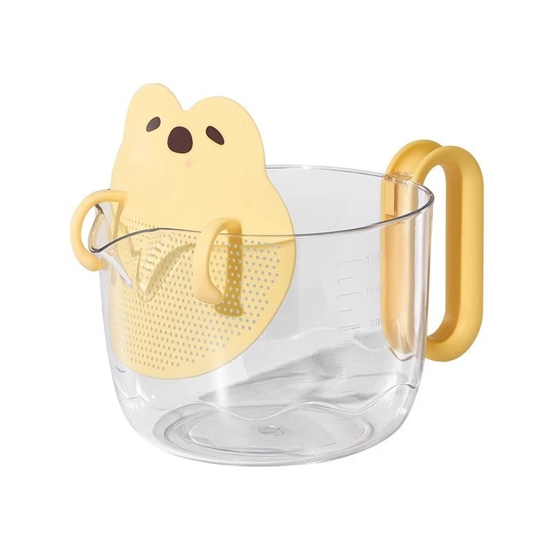 Cartoon Filter Measuring Cup With Scale Food Grade Multifunctional Egg Beater - Image 5