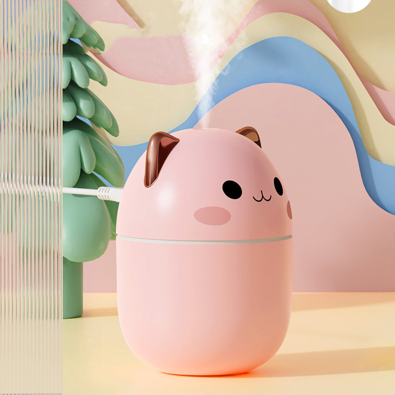 Air Humidifier Cute Cat Ultra-Silent USB Office Household Bedroom Car Aromatherapy Air Purifier With Led Cool Mist Spray - Image 3