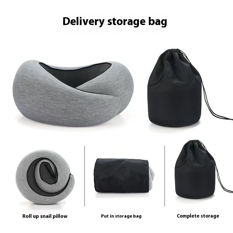 Soft Memory Foam Travel Neck Pillow U Shape Adjustable Support Comfortably Sleeping On Plane Car Office Noon Break - Image 4