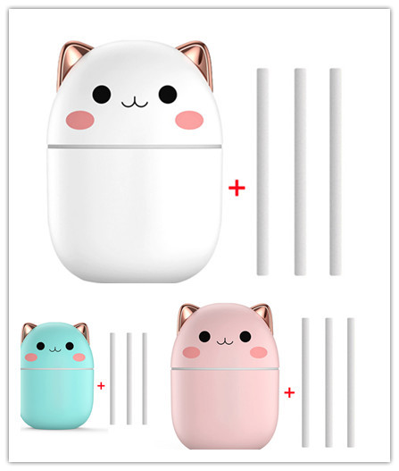 Air Humidifier Cute Cat Ultra-Silent USB Office Household Bedroom Car Aromatherapy Air Purifier With Led Cool Mist Spray - Image 9