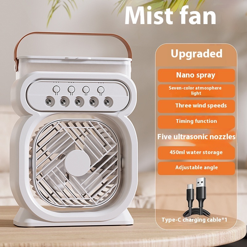 3 In 1 Portable Air Conditioner Evaporative Air Cooler LED Night Lights 3 Speeds Humidifier Fan For Home Office - Image 10