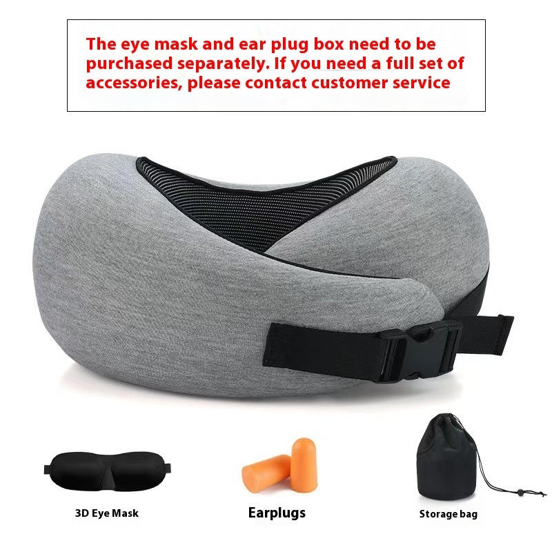 Soft Memory Foam Travel Neck Pillow U Shape Adjustable Support Comfortably Sleeping On Plane Car Office Noon Break - Image 6