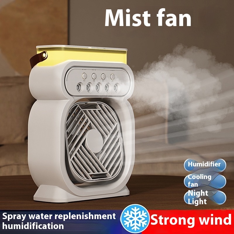 3 In 1 Portable Air Conditioner Evaporative Air Cooler LED Night Lights 3 Speeds Humidifier Fan For Home Office - Image 3