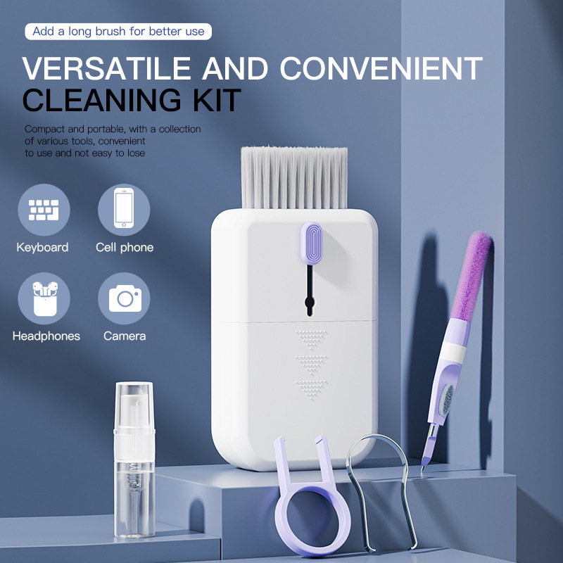 Portable 11 In 1 Multifunctional Cleaning Kit Computer Keyboard Cleaner Phone Screen Clean Tools Earphone Clean Brush With Storage Box - Image 3