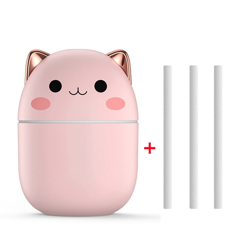 Air Humidifier Cute Cat Ultra-Silent USB Office Household Bedroom Car Aromatherapy Air Purifier With Led Cool Mist Spray - Image 6